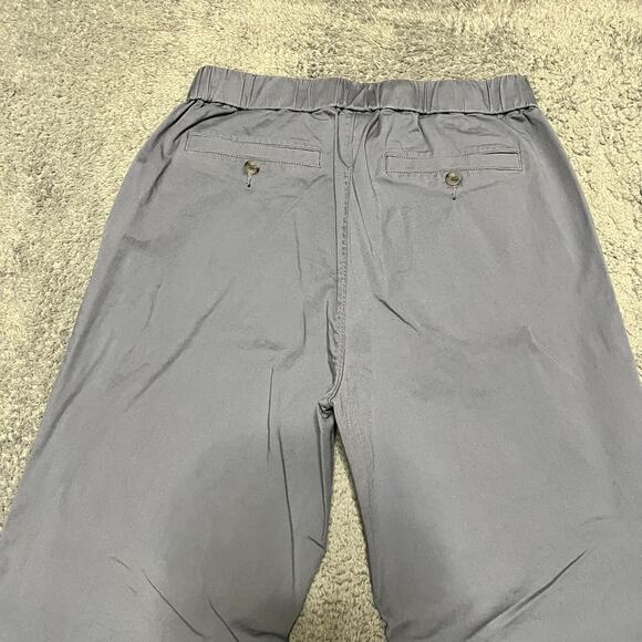 Duluth Trading Pants Womens 12 Gray Blue Summer Weight Chino Wide Leg Pants - Picture 4 of 11